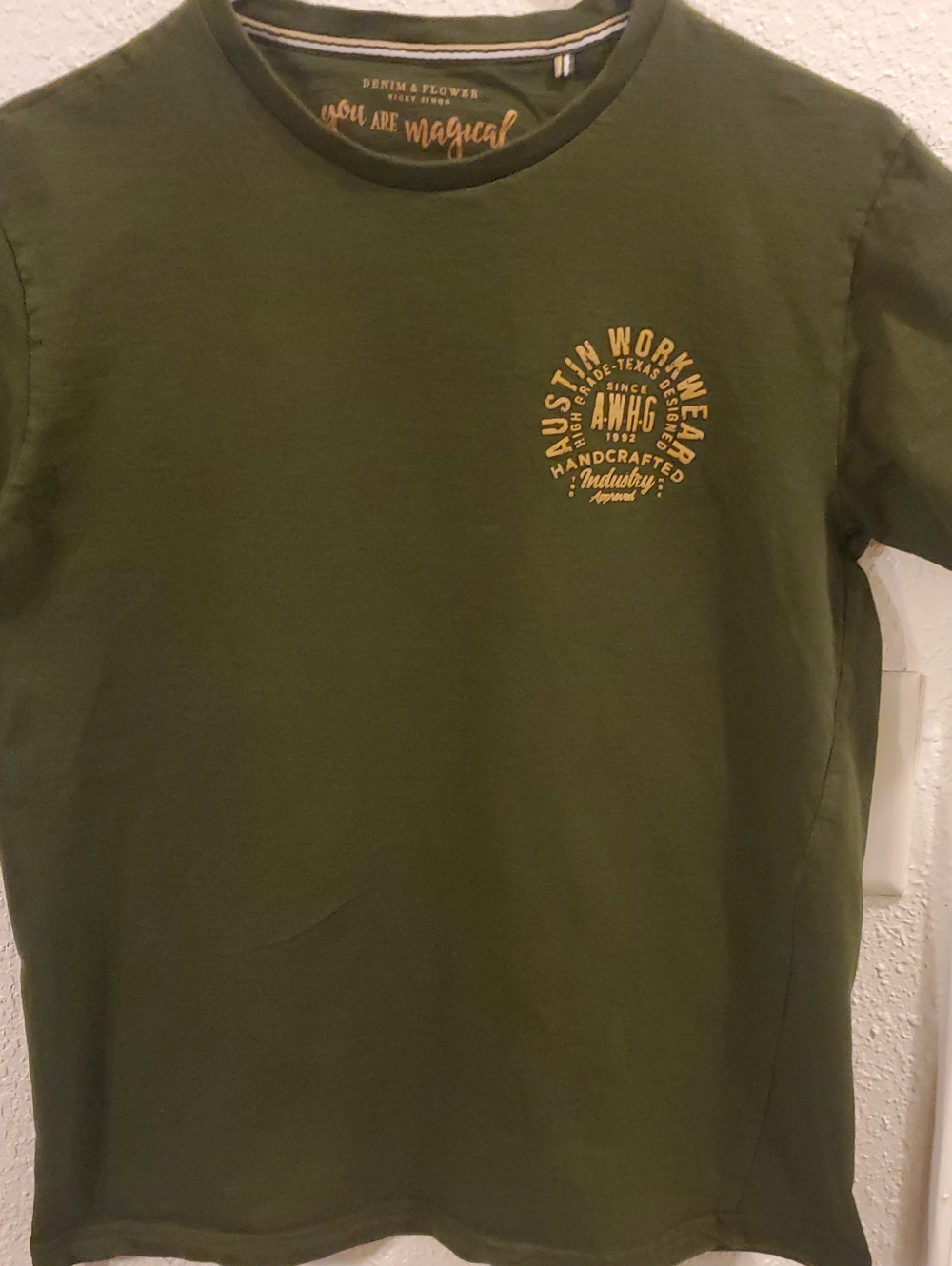 Denim & Flower Olive Short Sleeve Graphic Tee